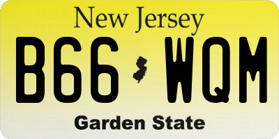 NJ license plate B66WQM