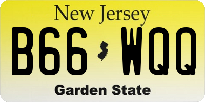 NJ license plate B66WQQ