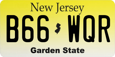 NJ license plate B66WQR