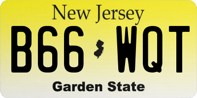 NJ license plate B66WQT