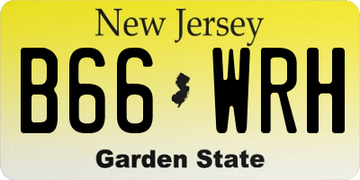 NJ license plate B66WRH
