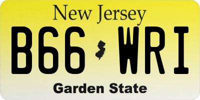 NJ license plate B66WRI