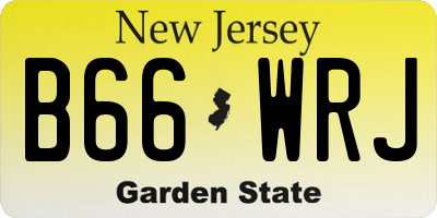 NJ license plate B66WRJ