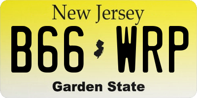 NJ license plate B66WRP