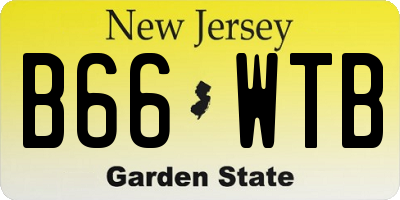 NJ license plate B66WTB