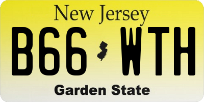 NJ license plate B66WTH