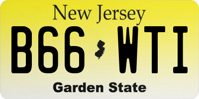 NJ license plate B66WTI