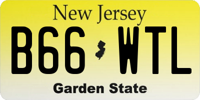 NJ license plate B66WTL
