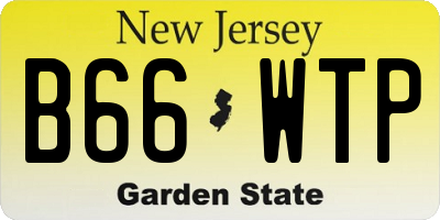 NJ license plate B66WTP
