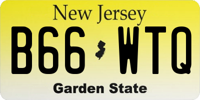 NJ license plate B66WTQ