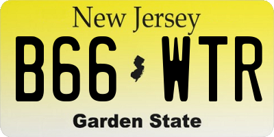 NJ license plate B66WTR