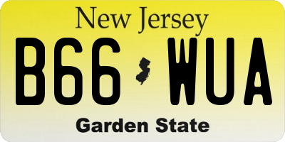 NJ license plate B66WUA