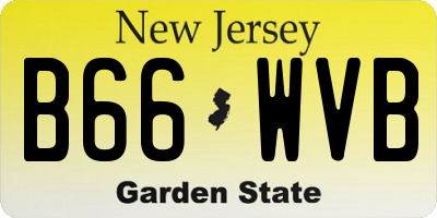 NJ license plate B66WVB