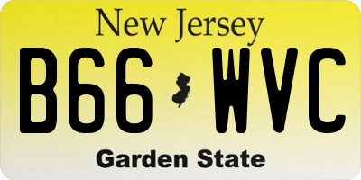 NJ license plate B66WVC