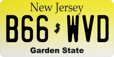 NJ license plate B66WVD