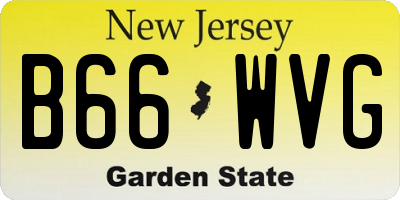 NJ license plate B66WVG