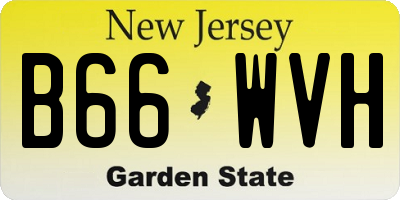 NJ license plate B66WVH