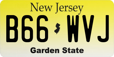NJ license plate B66WVJ