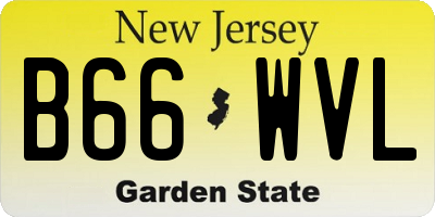 NJ license plate B66WVL