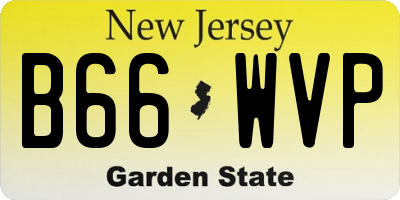 NJ license plate B66WVP