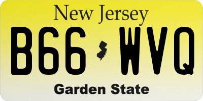 NJ license plate B66WVQ