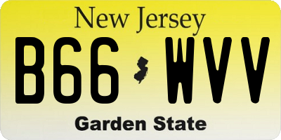 NJ license plate B66WVV