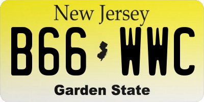 NJ license plate B66WWC