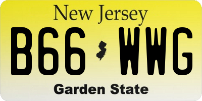 NJ license plate B66WWG