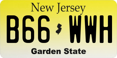 NJ license plate B66WWH