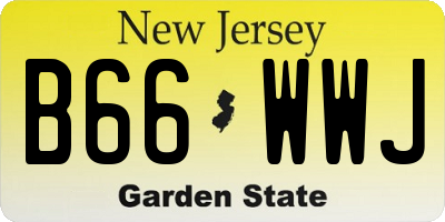 NJ license plate B66WWJ