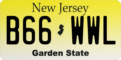 NJ license plate B66WWL