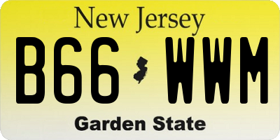 NJ license plate B66WWM