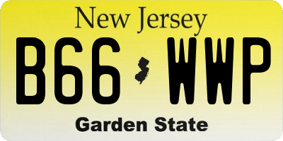 NJ license plate B66WWP