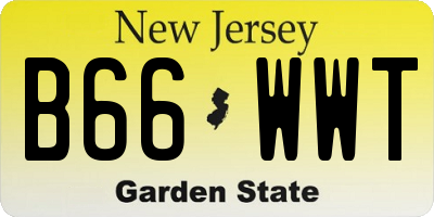 NJ license plate B66WWT