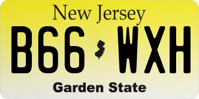 NJ license plate B66WXH