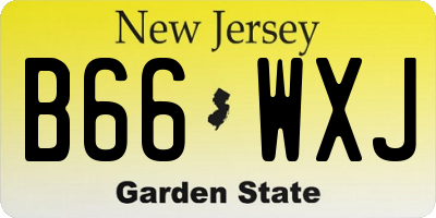 NJ license plate B66WXJ