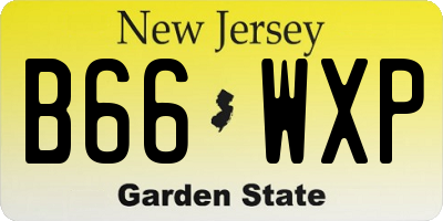 NJ license plate B66WXP