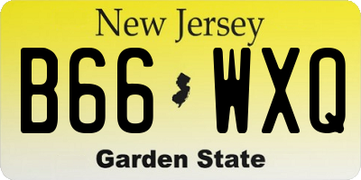NJ license plate B66WXQ