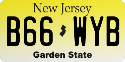 NJ license plate B66WYB