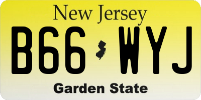 NJ license plate B66WYJ