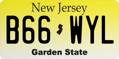 NJ license plate B66WYL