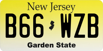 NJ license plate B66WZB