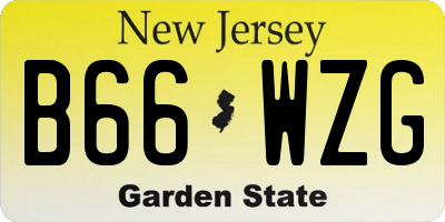 NJ license plate B66WZG