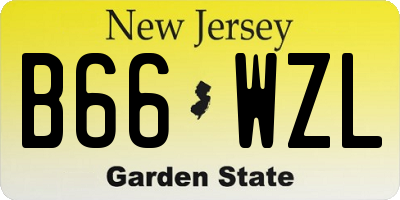 NJ license plate B66WZL