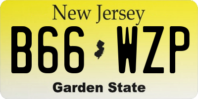 NJ license plate B66WZP