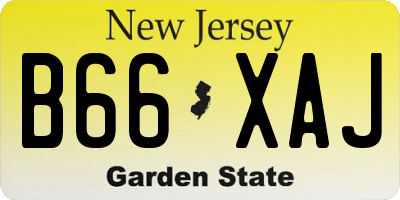 NJ license plate B66XAJ