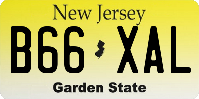NJ license plate B66XAL