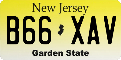 NJ license plate B66XAV