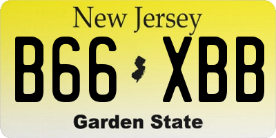 NJ license plate B66XBB