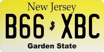 NJ license plate B66XBC
